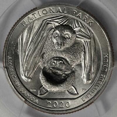 1 National Park of American Samoa (American Samoa) Quarter Bat The first Quarter of the year 2020 was nicknamed Quarter Bat 2020, which pays tribute to Samoa National Park, located in southern Hawaii. . 2020 american samoa quarter errors